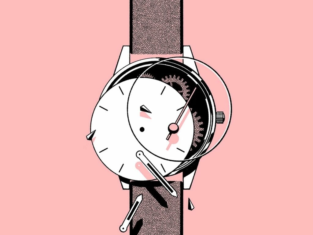 Illustration of a broken watch
