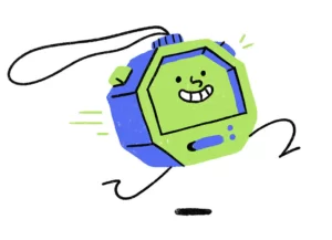 illustration of a running stopclock