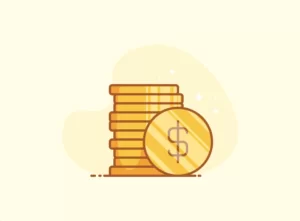 Illustration of a stack of gold coins